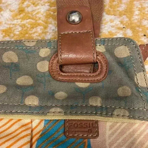 Fossil key per wax cloth, canvas leather shoulder mod bag - Picture 3 of 9